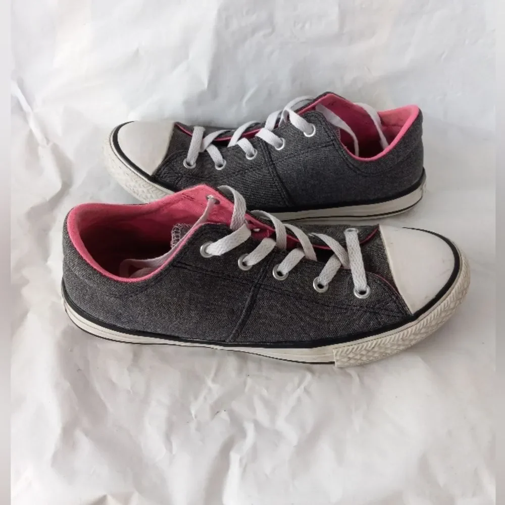 Converse All Star Grey Pink Sneakers Youth 4 Shoes